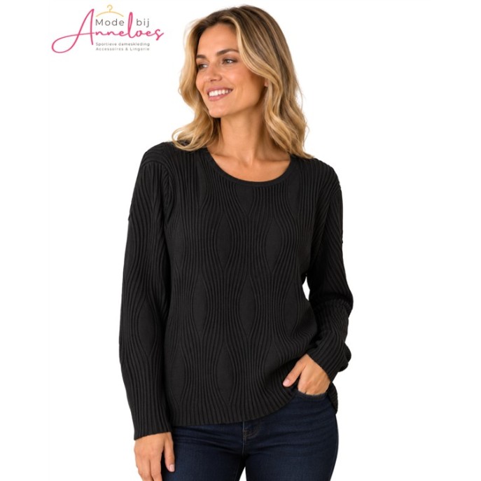 Blue Seven Pullover golven 248177 Zwart